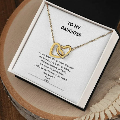 Daughter Love interconnecting heart Necklace