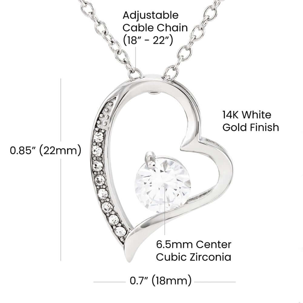 Roses are Forever, Love Necklace Wife Jewellery gold white gold finish Necklace