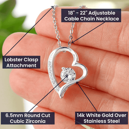 Roses are Forever, Love Necklace Wife Jewellery gold white gold finish Necklace