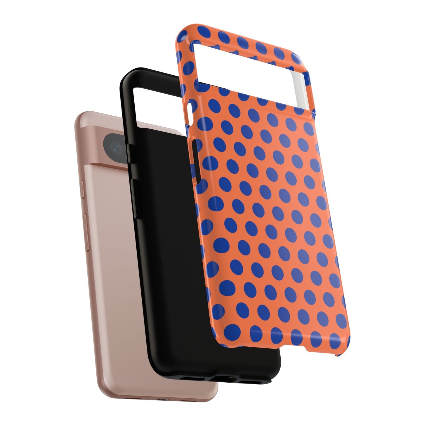 Orange Blue Polkadot Phone Case Cover - Phone Case