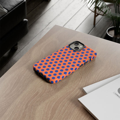 Orange Blue Polkadot Phone Case Cover - Phone Case
