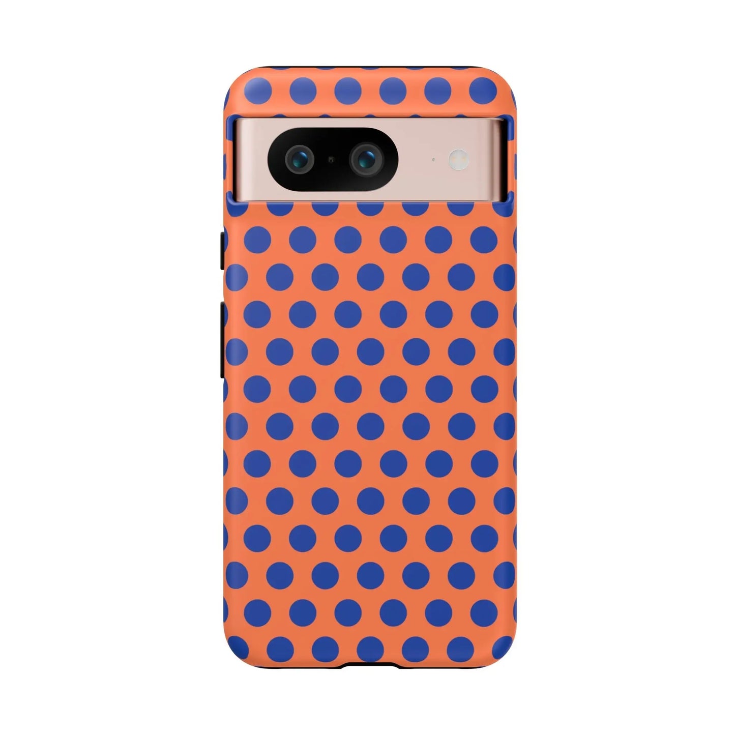 Orange Blue Polkadot Phone Case Cover - Google Pixel 8 / Matte - Phone Case
