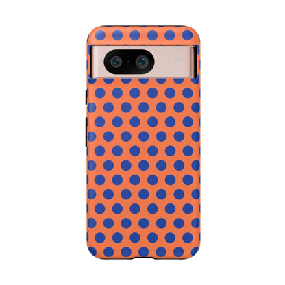 Orange Blue Polkadot Phone Case Cover - Google Pixel 8 / Matte - Phone Case