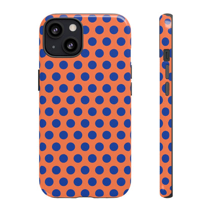 Orange Blue Polkadot Phone Case Cover - iPhone 13 / Glossy - Phone Case