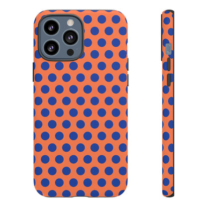 Orange Blue Polkadot Phone Case Cover - iPhone 13 Pro Max / Matte - Phone Case