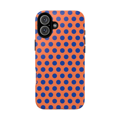 Orange Blue Polkadot Phone Case Cover - iPhone 16 Plus / Glossy - Phone Case