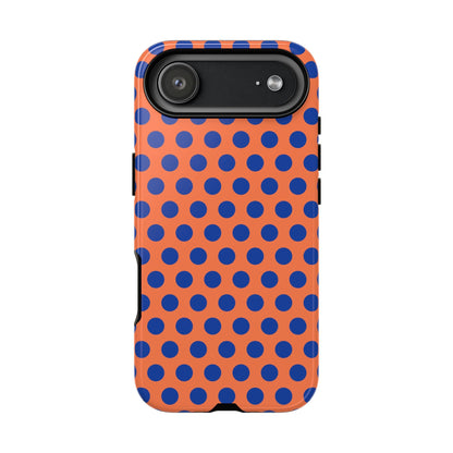 Orange Blue Polkadot Phone Case Cover - iPhone 17 Air / Glossy - Phone Case