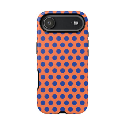 Orange Blue Polkadot Phone Case Cover - iPhone 17 Air / Matte - Phone Case