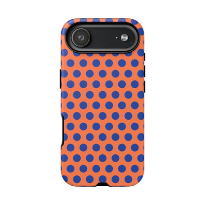 Orange Blue Polkadot Phone Case Cover - iPhone 17 Air / Matte - Phone Case