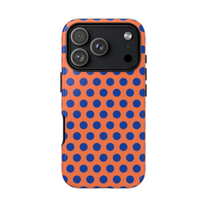 Orange Blue Polkadot Phone Case Cover - iPhone 17 Pro / Glossy - Phone Case