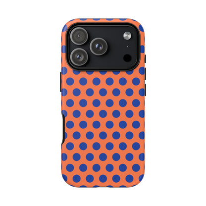 Orange Blue Polkadot Phone Case Cover - iPhone 17 Pro / Matte - Phone Case