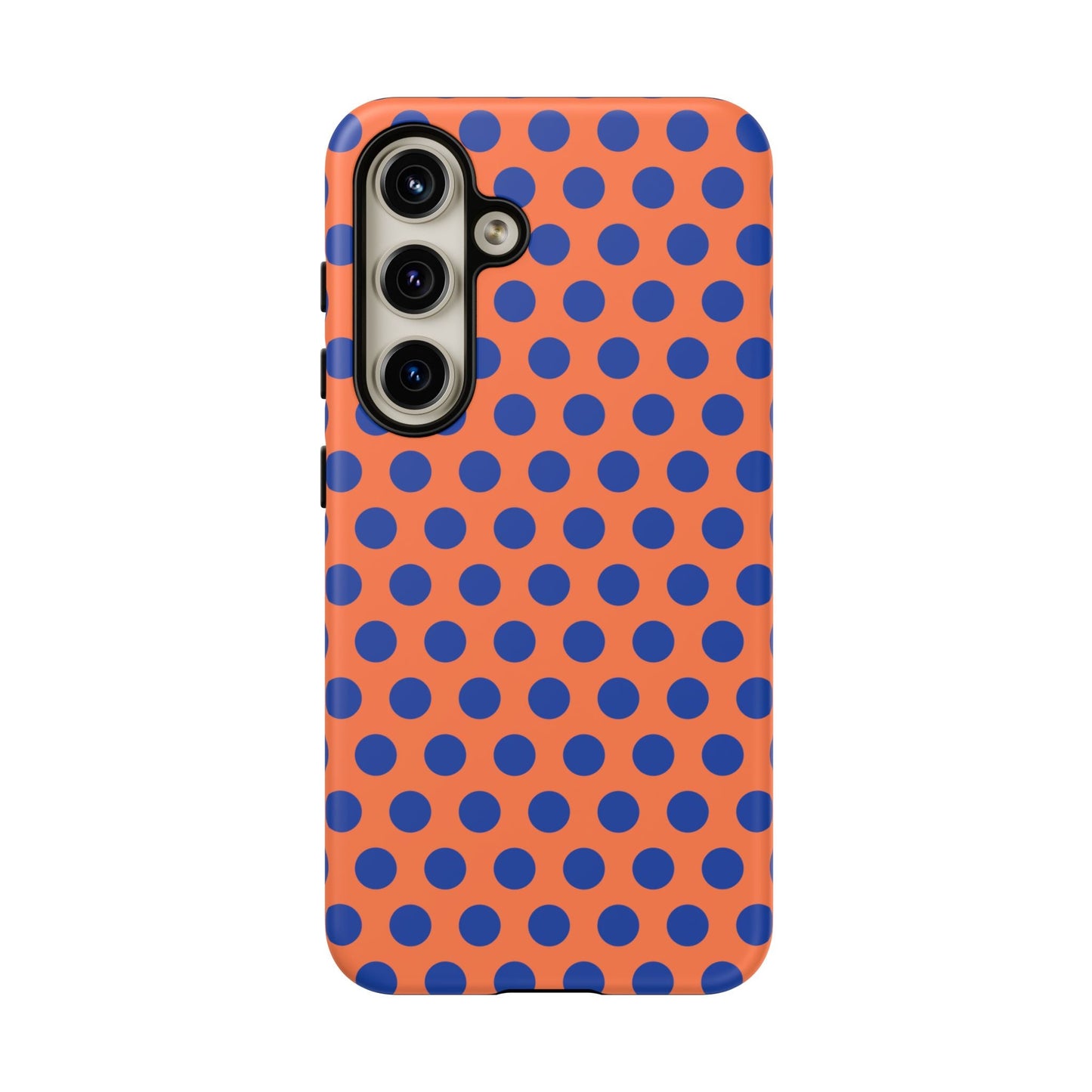 Orange Blue Polkadot Phone Case Cover - Samsung Galaxy S24 / Matte - Phone Case