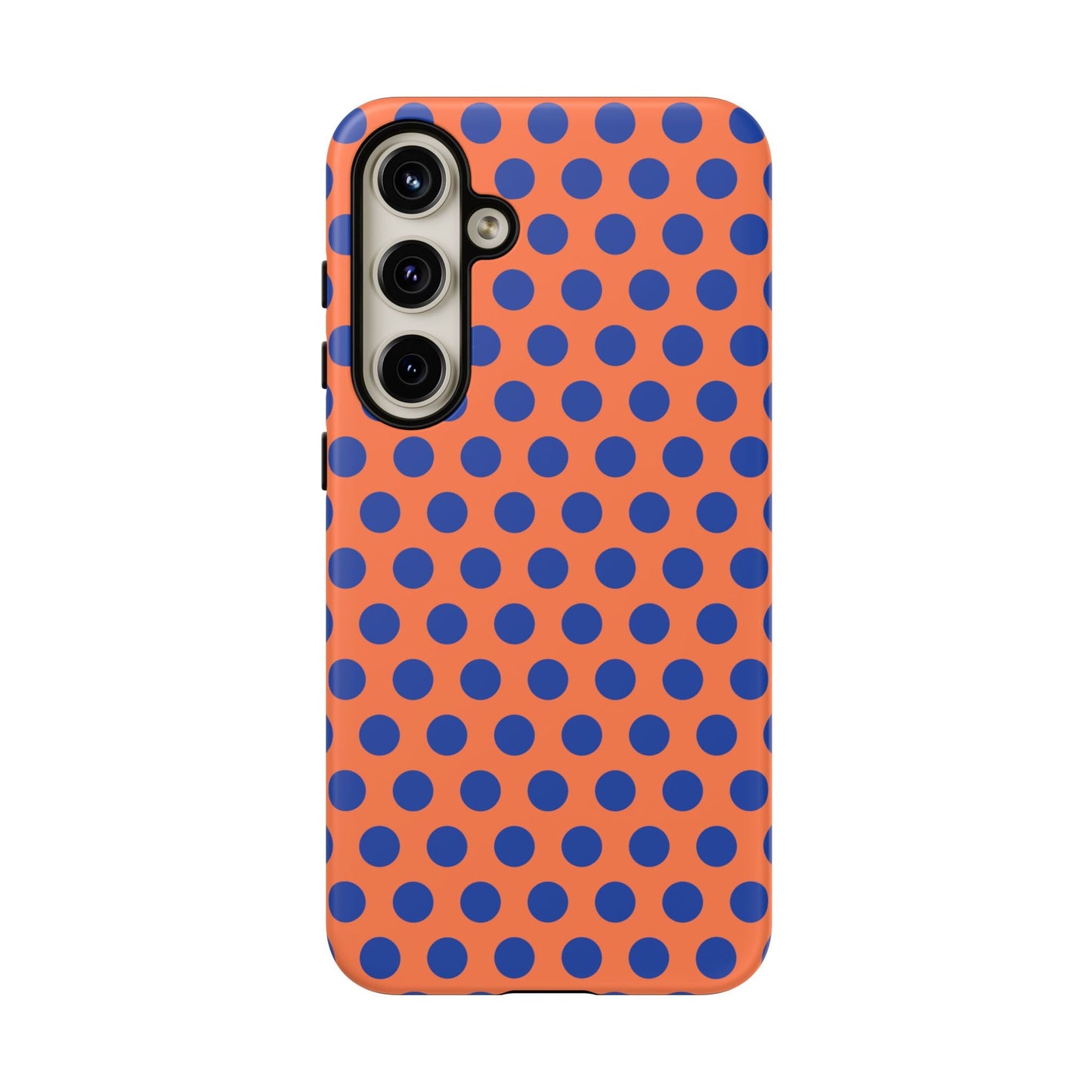 Orange Blue Polkadot Phone Case Cover - Samsung Galaxy S24 Plus / Matte - Phone Case
