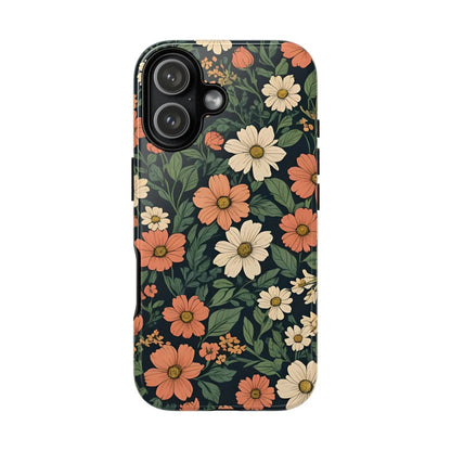 Orange & White Floral Phone Case Elegant Protection - iPhone 17 / Glossy - Mobile Phone Cases