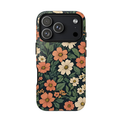 Orange & White Floral Phone Case Elegant Protection - iPhone 17 Pro / Glossy - Mobile Phone Cases