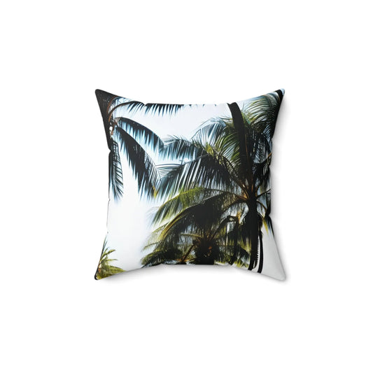 Palm Tree Square Throw Pillow