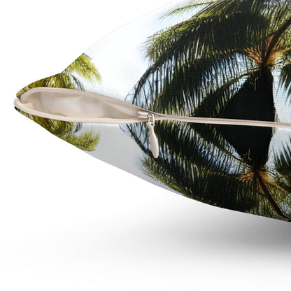 Palm Tree Square Throw Pillow