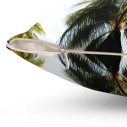 Palm Tree Square Throw Pillow
