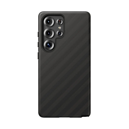 Black carbon fiber-patterned phone case for samsung galaxy s23 ultra with black diagonal pattern tough gloss finish on back side