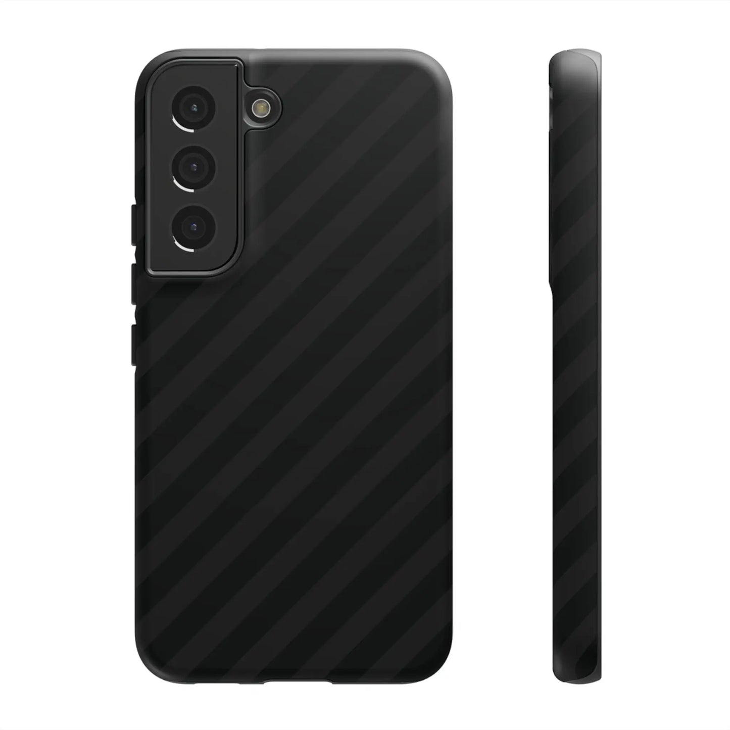 Black carbon fiber patterned phone case for samsung galaxy s21 with black diagonal pattern tough gloss finish back side