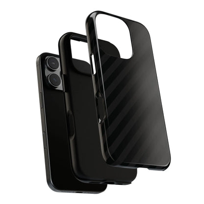 Black diagonal pattern carbon fiber phone case with sleek glossy finish shown from the back for iphone samsung pixel