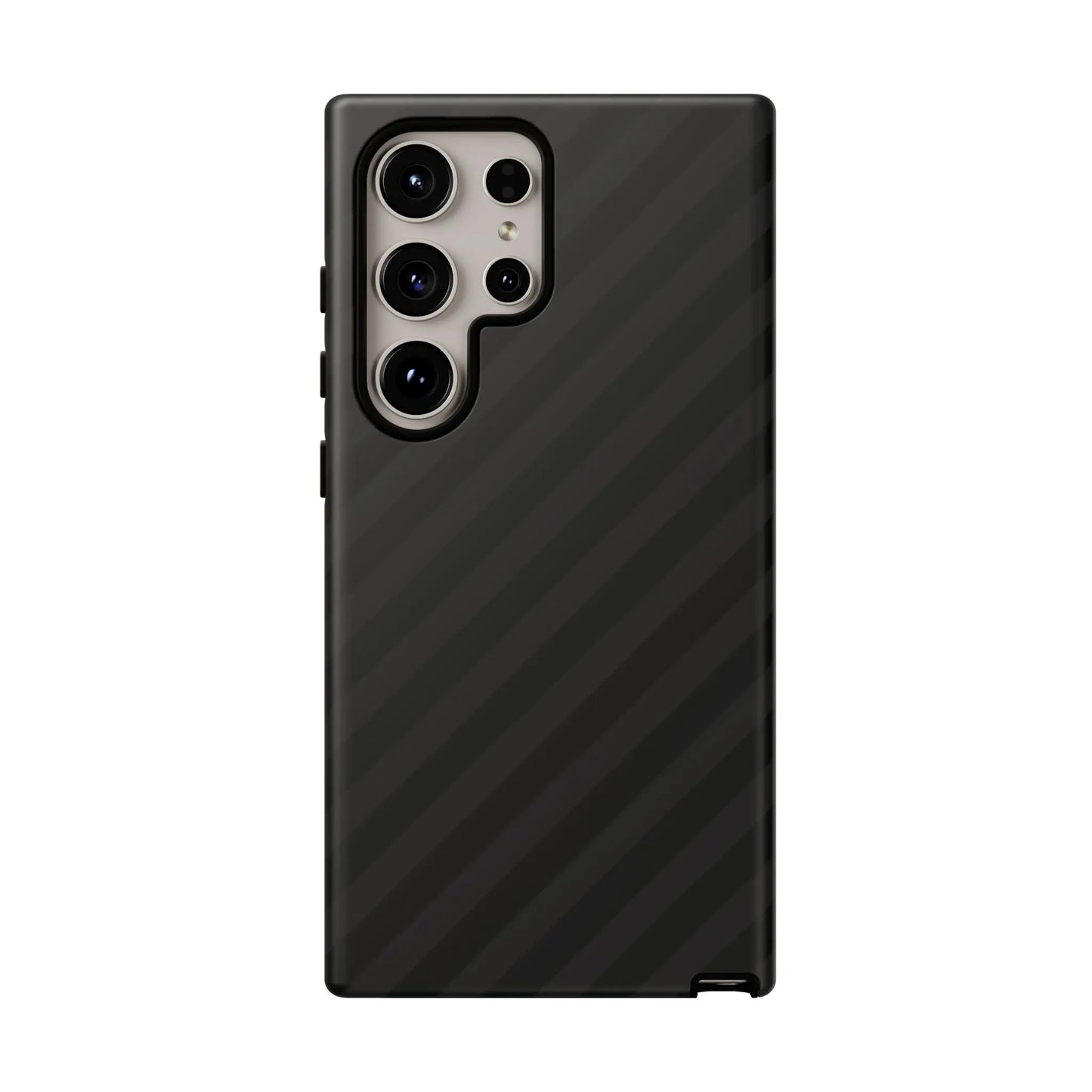 Black carbon fiber textured phone case for samsung galaxy s23 ultra with black diagonal pattern tough gloss finish back side