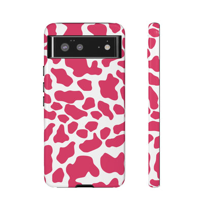 Pink Cow Print Cellphone Case iPhone Samsung Google