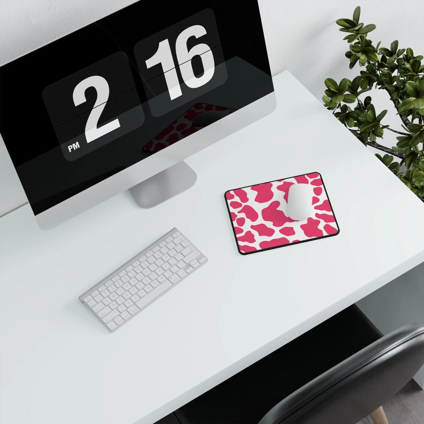 Pink Cow Print Non-Slip Gaming Mouse Pad - 9.5’’ × 8’’ - Home Decor