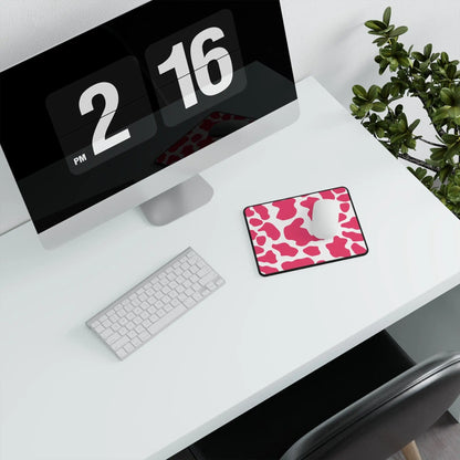 Pink Cow Print Non-Slip Gaming Mouse Pad - 9.5’’ × 8’’ - Home Decor