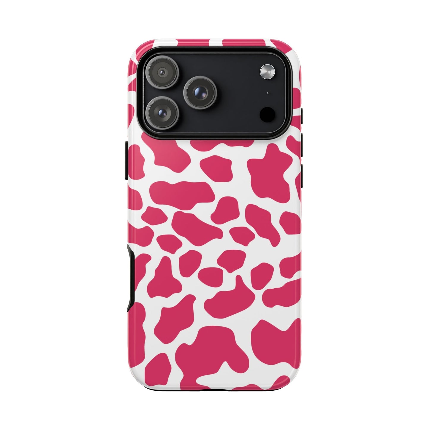 Pink Cow Print Phone Case Cover for iPhone Samsung Google smart phones - iPhone 17 Pro Max / Glossy - Phone Case