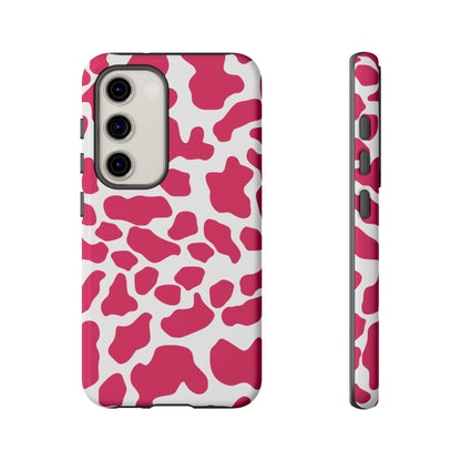 Pink Cow Print Phone Case Cover for iPhone Samsung Google smart phones - Samsung Galaxy S23 / Glossy - Phone Case