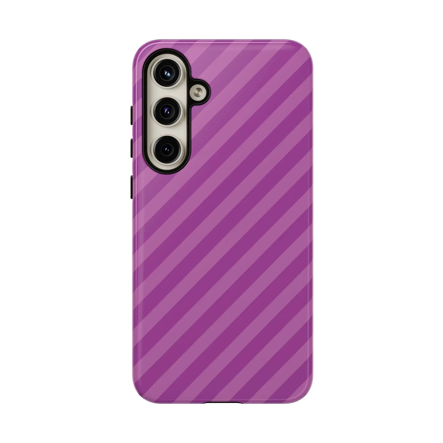 Back view of a sleek purple diagonal phone case cover with glossy finish protective shell for phone accessories gift