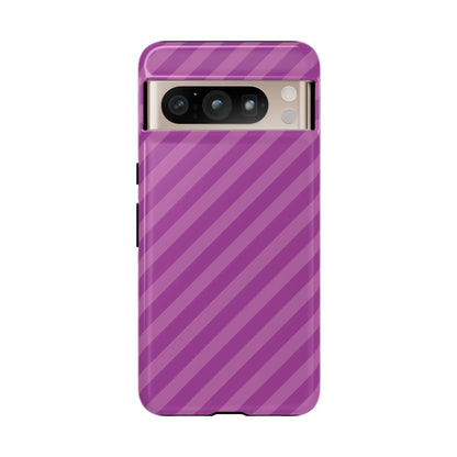 Back side of a purple diagonal phone case cover with sleek glossy finish for protective phone accessories gift