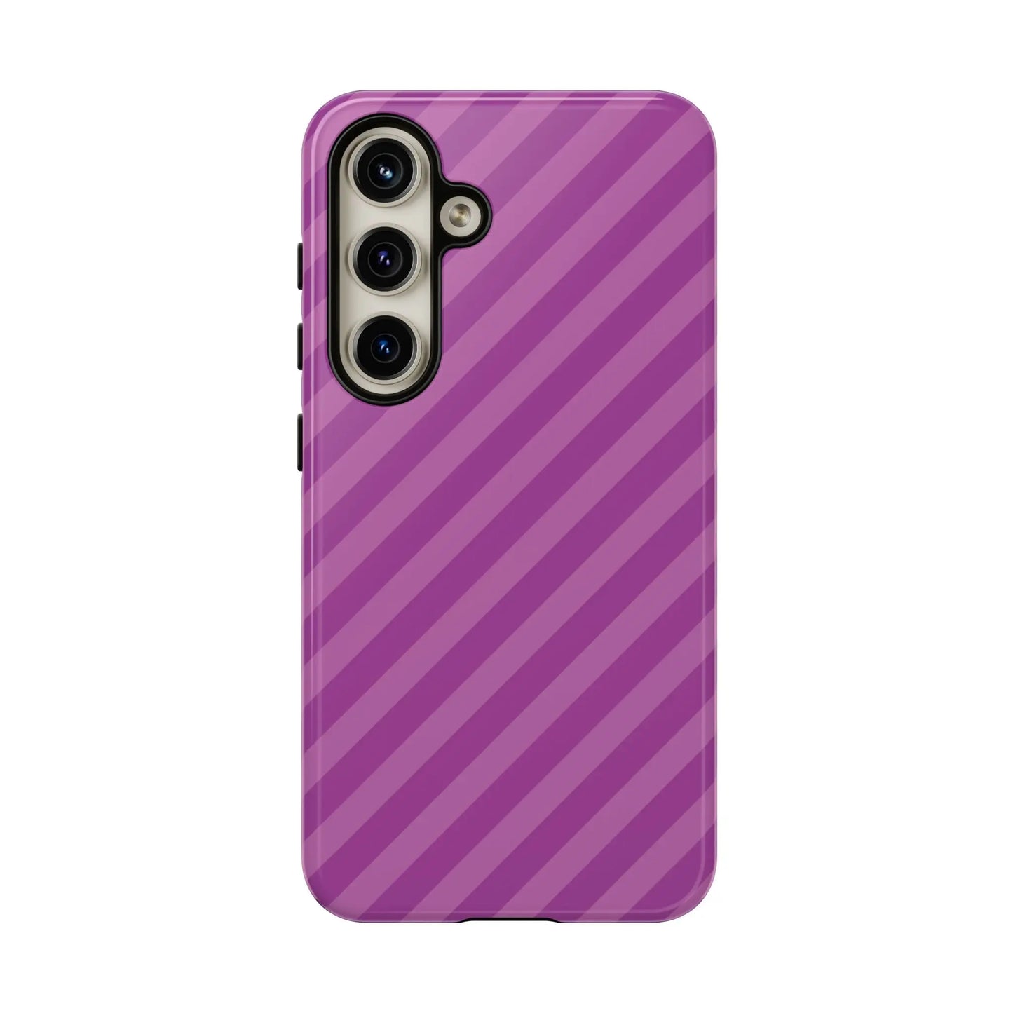 Purple diagonal phone case cover showing back side with sleek modern design for protective phone accessories gift