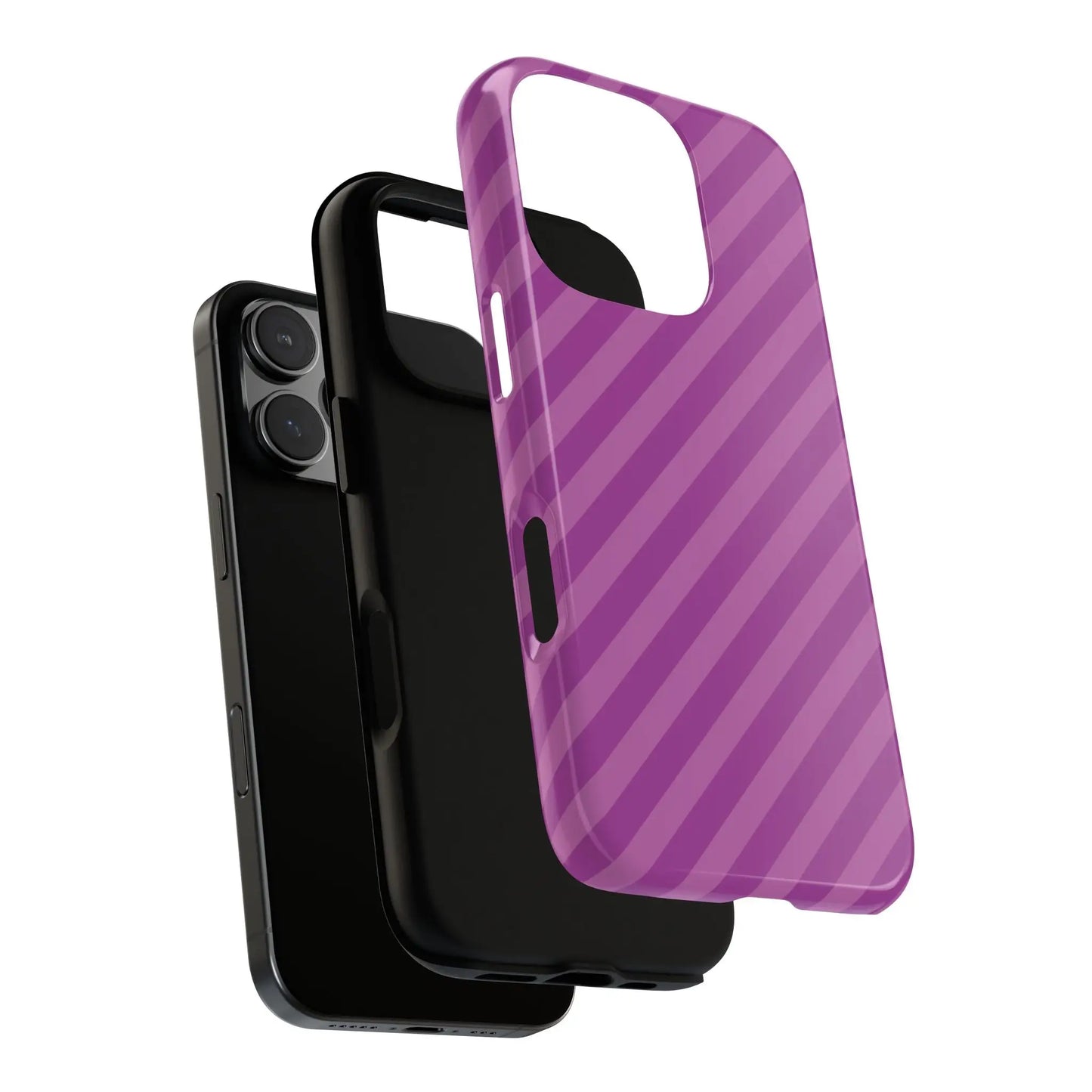 Back side of a purple diagonal phone case cover with glossy finish protective shell for phone accessories gift