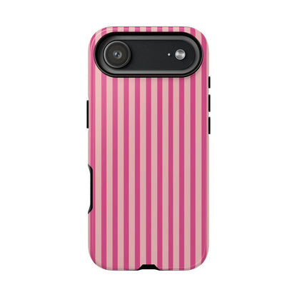Pink Stripe Everyday Phone Case Cover Protective Smartphone Cover Trendy Accessories - iPhone 17 Air / Glossy - Phone