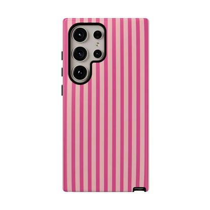 Pink Stripe Everyday Phone Case Cover Protective Smartphone Cover Trendy Accessories - Samsung Galaxy S24 Ultra