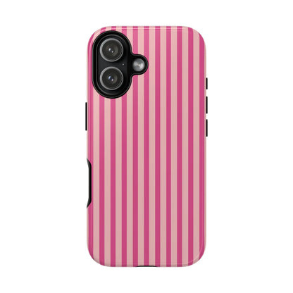 Pink Stripe Everyday Phone Case Cover Protective Smartphone Cover Trendy Accessories - iPhone 17 / Glossy - Phone Case