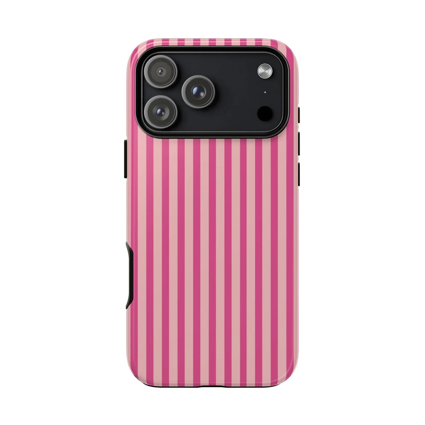 Pink Stripe Everyday Phone Case Cover Protective Smartphone Cover Trendy Accessories - iPhone 17 Pro Max / Glossy