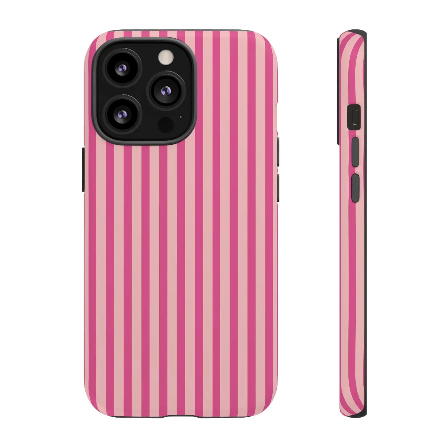 Pink Stripe Everyday Phone Case Cover Protective Smartphone Cover Trendy Accessories - iPhone 13 Pro / Matte - Phone