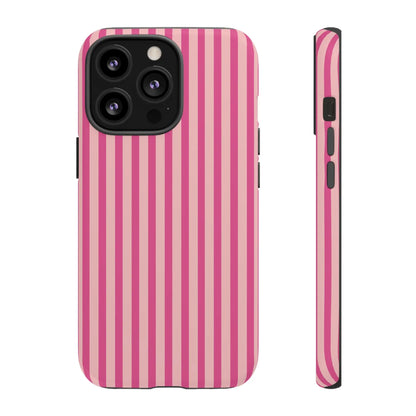 Pink Stripe Everyday Phone Case Cover Protective Smartphone Cover Trendy Accessories - iPhone 13 Pro / Matte - Phone