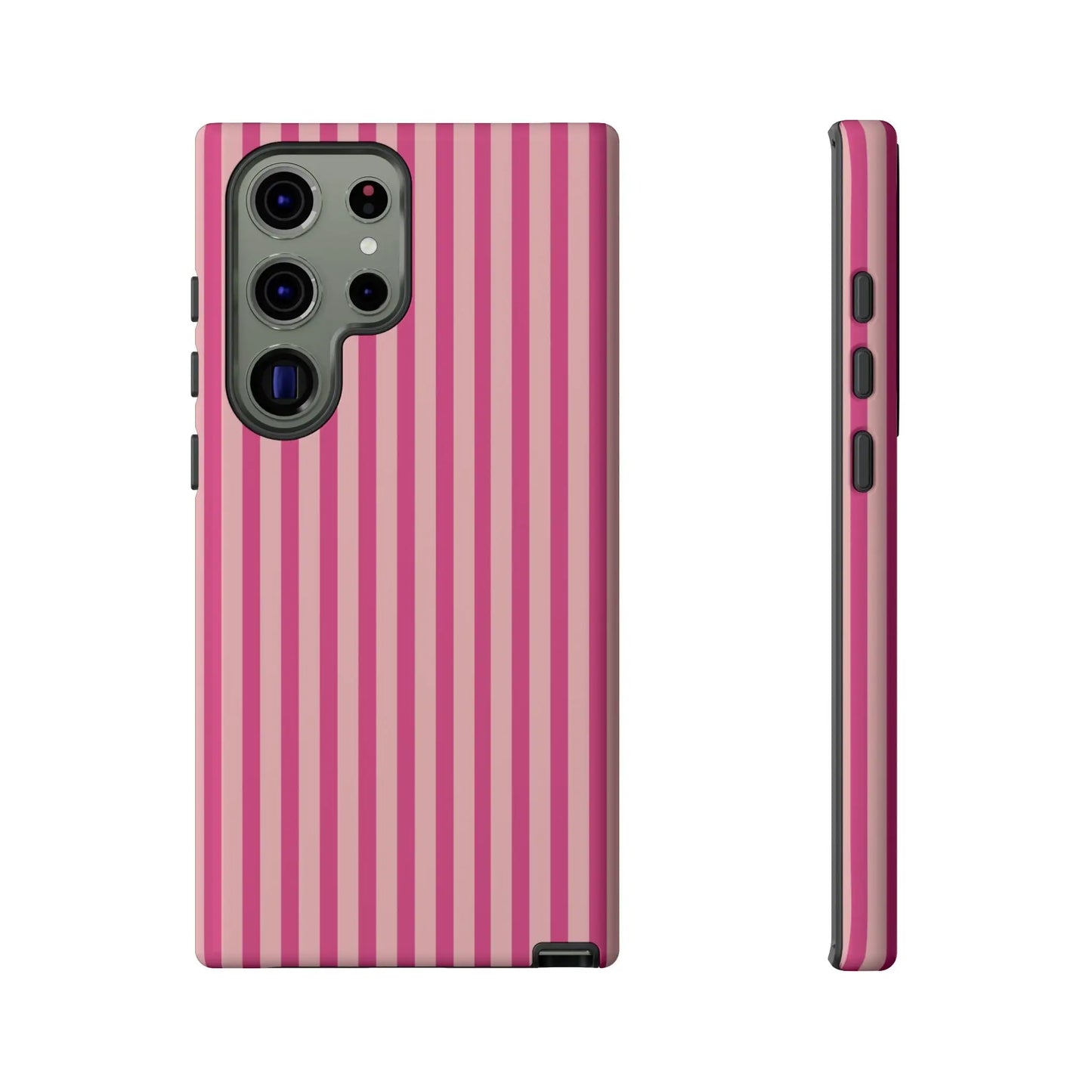 Pink Stripe Everyday Phone Case Cover Protective Smartphone Cover Trendy Accessories - Samsung Galaxy S23 Ultra