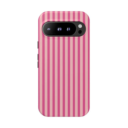 Pink Stripe Everyday Phone Case Cover Protective Smartphone Cover Trendy Accessories - Google Pixel 9 Pro / Matte