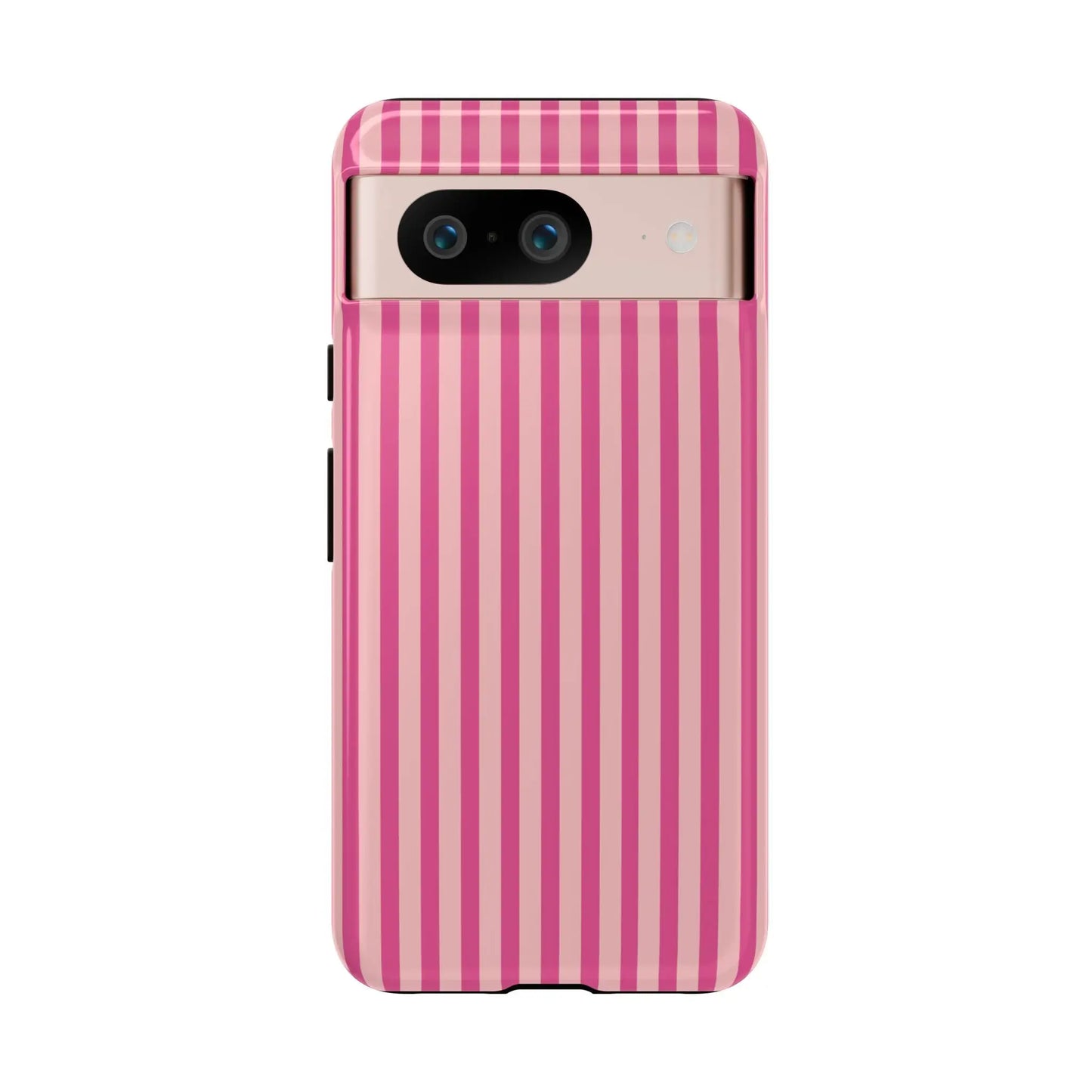 Pink Stripe Everyday Phone Case Cover Protective Smartphone Cover Trendy Accessories - Google Pixel 8 / Glossy - Phone