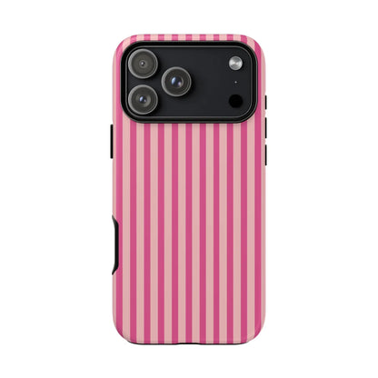 Pink Stripe Everyday Phone Case Cover Protective Smartphone Cover Trendy Accessories - iPhone 17 Pro Max / Matte