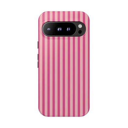 Pink Stripe Everyday Phone Case Cover Protective Smartphone Cover Trendy Accessories - Google Pixel 9 Pro / Glossy