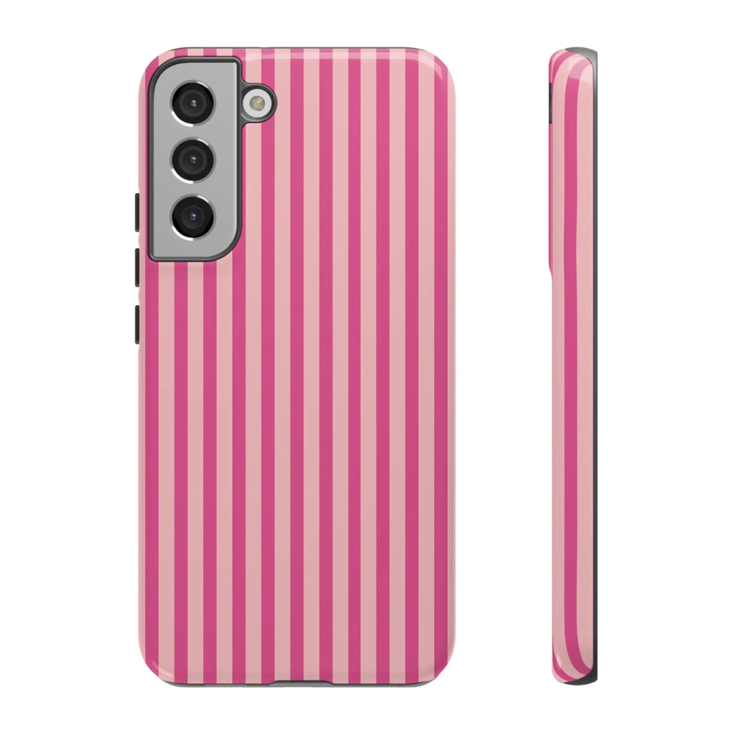 Pink Stripe Everyday Phone Case Cover Protective Smartphone Cover Trendy Accessories - Samsung Galaxy S22 Plus / Glossy