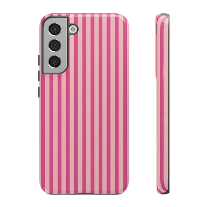 Pink Stripe Everyday Phone Case Cover Protective Smartphone Cover Trendy Accessories - Samsung Galaxy S22 Plus / Glossy