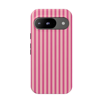Pink Stripe Everyday Phone Case Cover Protective Smartphone Cover Trendy Accessories - Google Pixel 9 / Matte - Phone