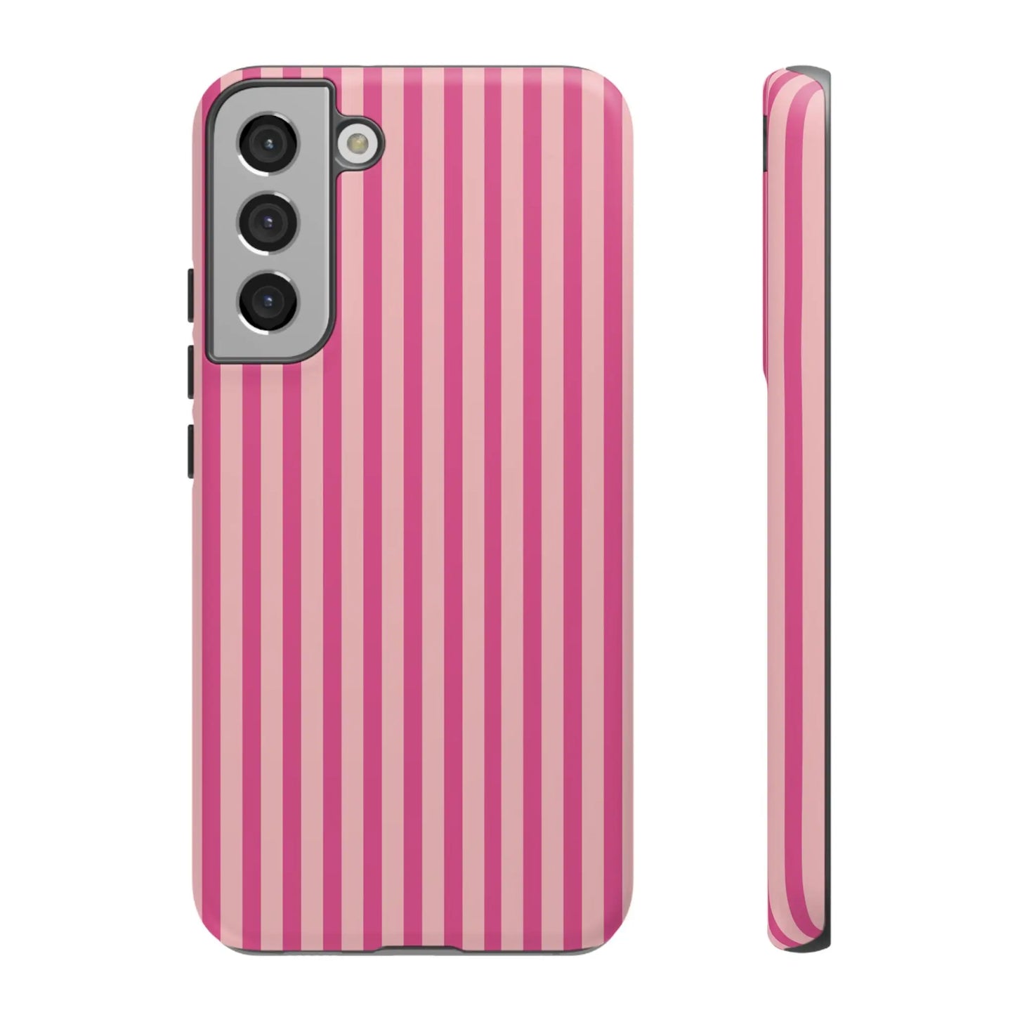 Pink Stripe Everyday Phone Case Cover Protective Smartphone Cover Trendy Accessories - Samsung Galaxy S22 Plus / Matte